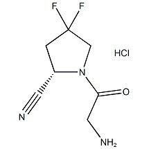 (S)-1-(2-Aminoacetil)-4,4-difluor-pirrolidin-2-karbonitril Trifluor-acetát CAS-szám:1448440-51-4